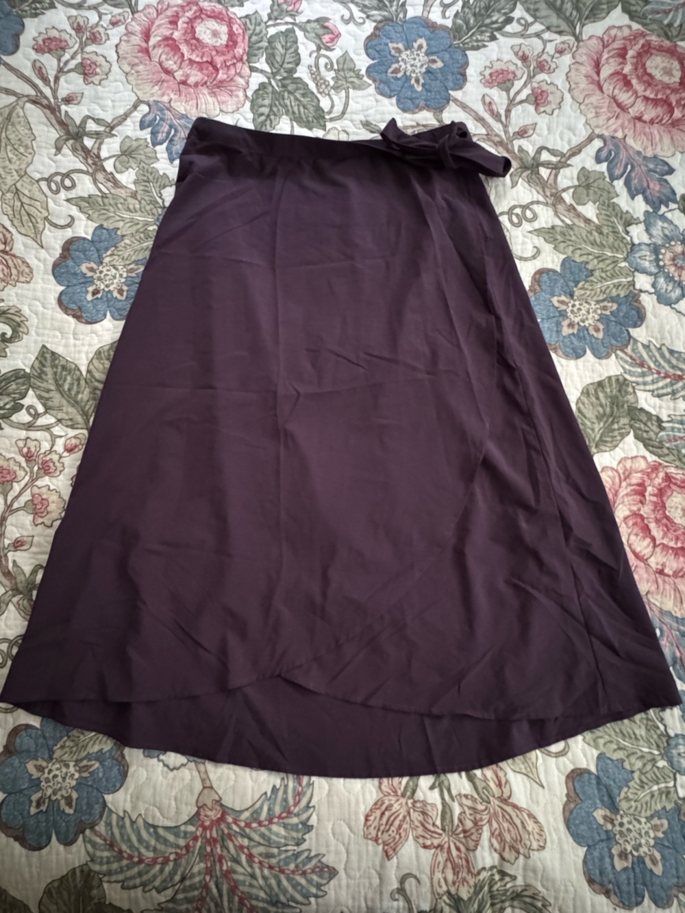Athleta Wrap Midi Skirt in Deep Plum